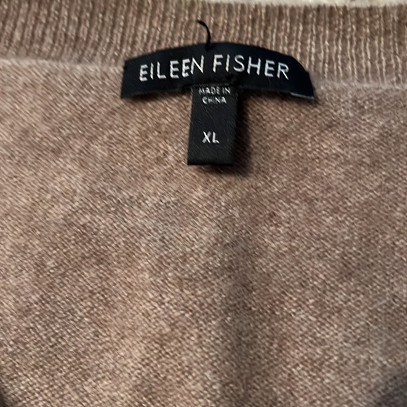 Eileen Fisher Cashmere Cardigan XL COCOA - Picture 2 of 5